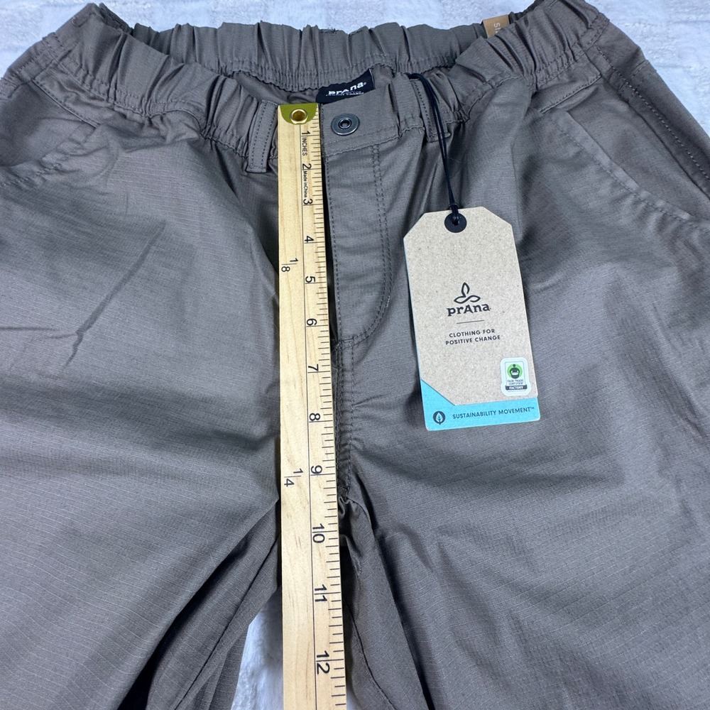 Prana Double Peak Pant Womens 10 Mud Brown Cargo Mid Rise Lightweight NWT - Picture 4 of 15
